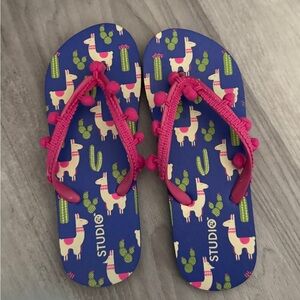 Studio Kids Vibrant Llama Flip Flops